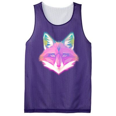 Retro Glowing Digital Polygon Fox Mesh Reversible Basketball Jersey Tank