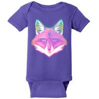 Retro Glowing Digital Polygon Fox Baby Bodysuit