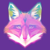 Retro Glowing Digital Polygon Fox Baby Bodysuit