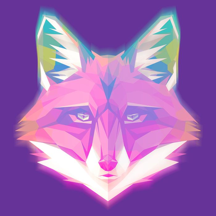 Retro Glowing Digital Polygon Fox Baby Bodysuit
