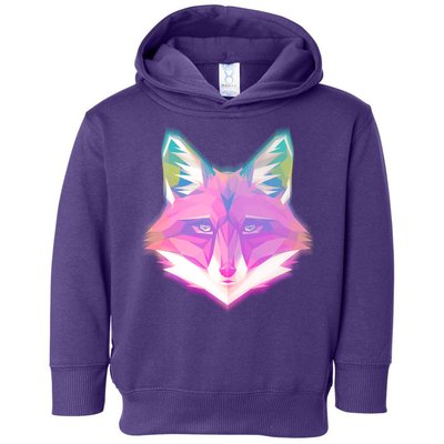 Retro Glowing Digital Polygon Fox Toddler Hoodie