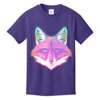 Retro Glowing Digital Polygon Fox Kids T-Shirt