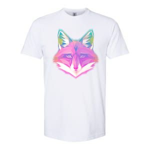 Retro Glowing Digital Polygon Fox Softstyle CVC T-Shirt