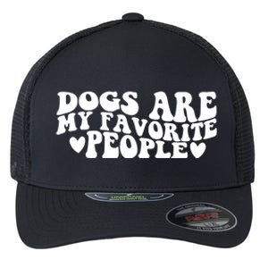 Retro Groovy Dogs Are My Favorite People Dog Owner Lover Gift Flexfit Unipanel Trucker Cap