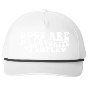 Retro Groovy Dogs Are My Favorite People Dog Owner Lover Gift Snapback Five-Panel Rope Hat