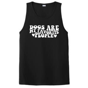 Retro Groovy Dogs Are My Favorite People Dog Owner Lover Gift PosiCharge Competitor Tank