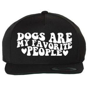 Retro Groovy Dogs Are My Favorite People Dog Owner Lover Gift Wool Snapback Cap