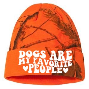 Retro Groovy Dogs Are My Favorite People Dog Owner Lover Gift Kati Licensed 12" Camo Beanie