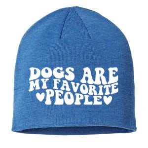 Retro Groovy Dogs Are My Favorite People Dog Owner Lover Gift Sustainable Beanie