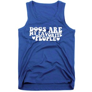 Retro Groovy Dogs Are My Favorite People Dog Owner Lover Gift Tank Top