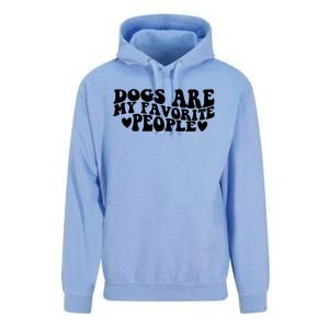 Retro Groovy Dogs Are My Favorite People Dog Owner Lover Gift Unisex Surf Hoodie