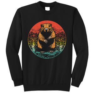 Retro Groundhog Day Cute Woodchuck Groundhog Sweatshirt