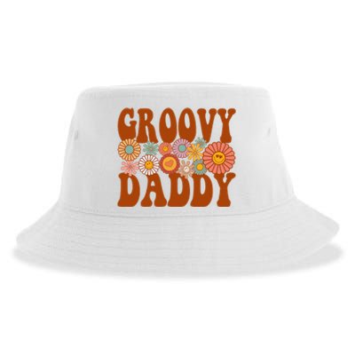 Retro Groovy Daddy Matching Family 1st Birthday Party Sustainable Bucket Hat