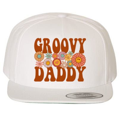 Retro Groovy Daddy Matching Family 1st Birthday Party Wool Snapback Cap