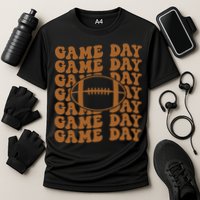 Retro Game Day American Football Lovers Mom Player Cooling Performance Crew T-Shirt