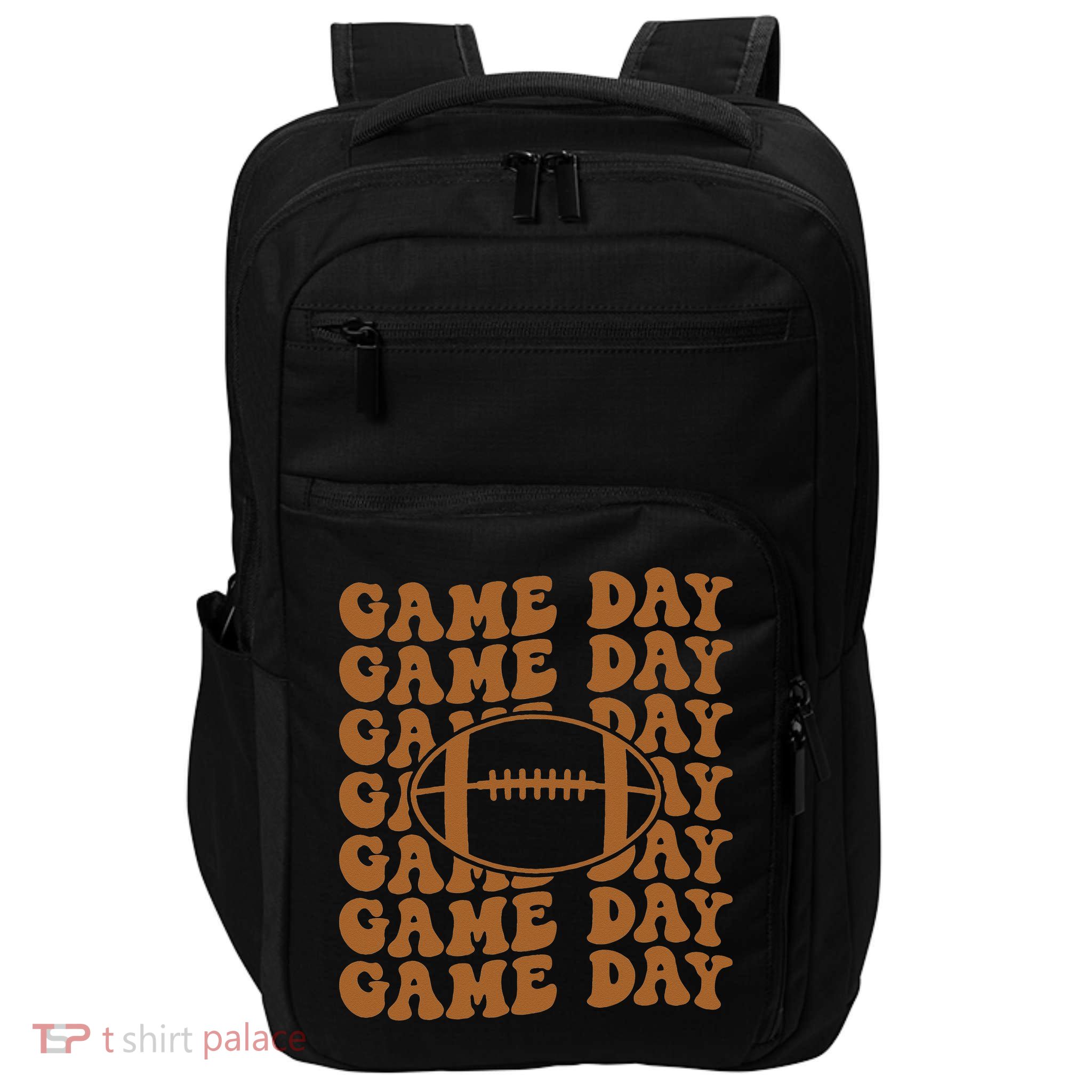 Retro Game Day American Football Lovers Mom Player Impact Tech Backpack