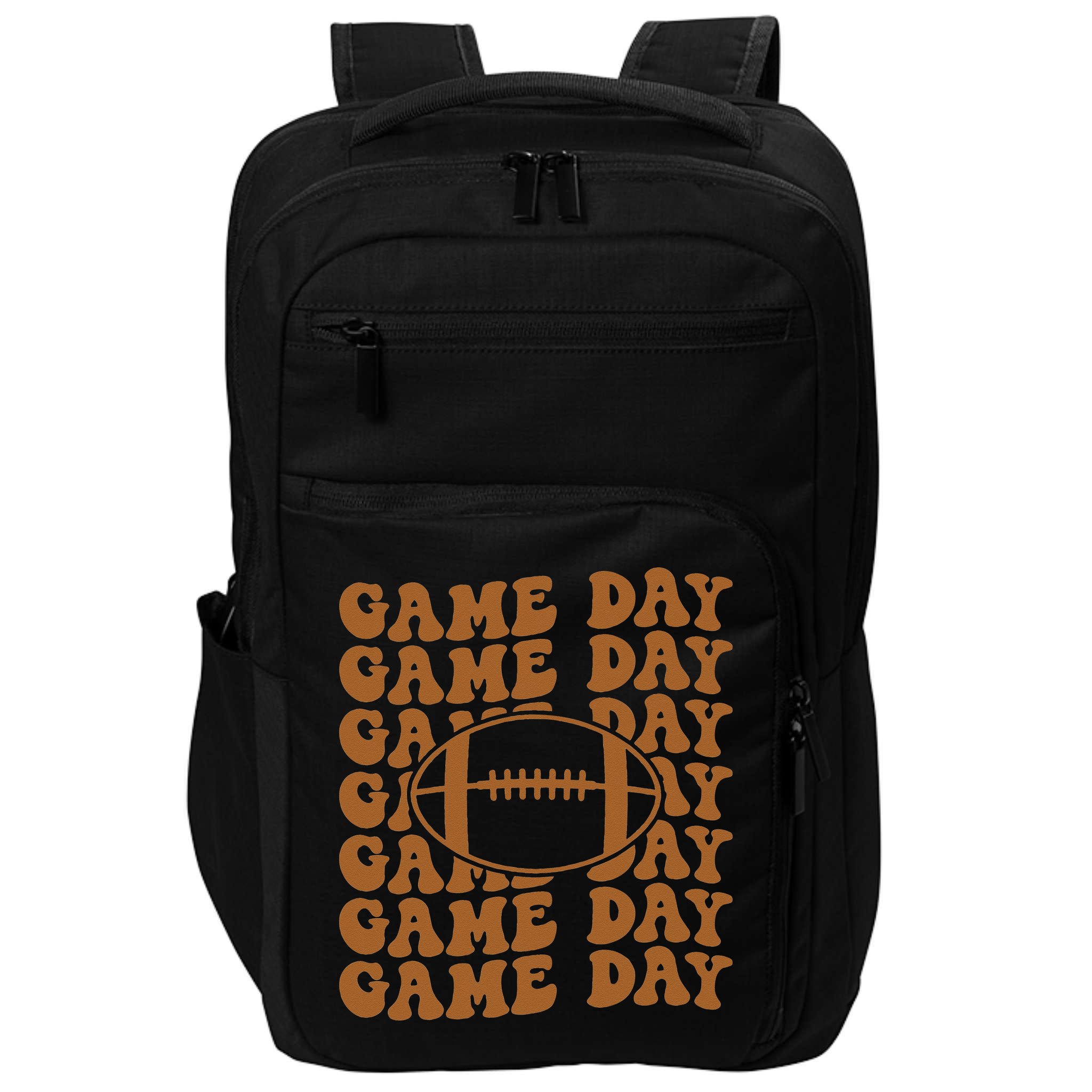 Retro Game Day American Football Lovers Mom Player Impact Tech Backpack