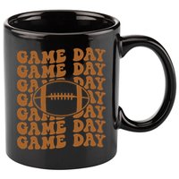 Retro Game Day American Football Lovers Mom Player 11oz C Handle Ceramic Mug