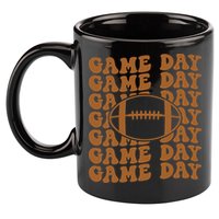 Retro Game Day American Football Lovers Mom Player 11oz C Handle Ceramic Mug