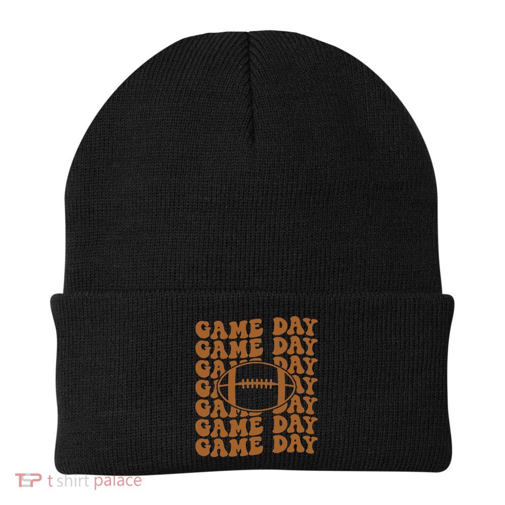 Retro Game Day American Football Lovers Mom Player Beanie