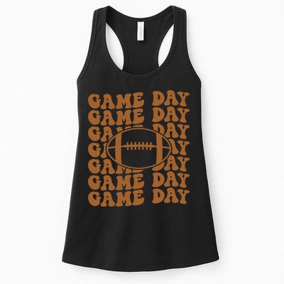 Retro Game Day American Football Lovers Mom Player Womens Tank Top