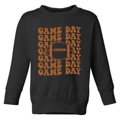 Retro Game Day American Football Lovers Mom Player Toddler Sweatshirt