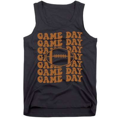 Retro Game Day American Football Lovers Mom Player Tank Top
