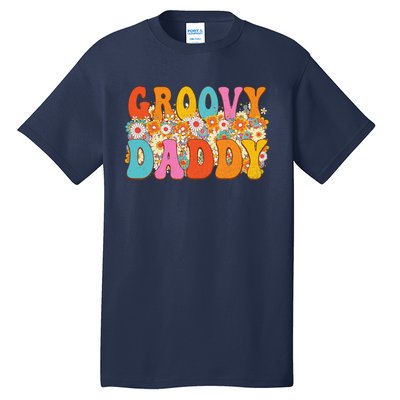 Retro Groovy Daddy Matching Family 1st Birthday Party Tall T-Shirt