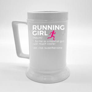 Running Girl Definition Funny Runner Beer Stein