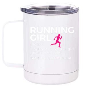 Running Girl Definition Funny Runner 12 oz Stainless Steel Tumbler Cup