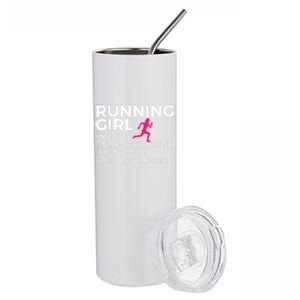 Running Girl Definition Funny Runner Stainless Steel Tumbler