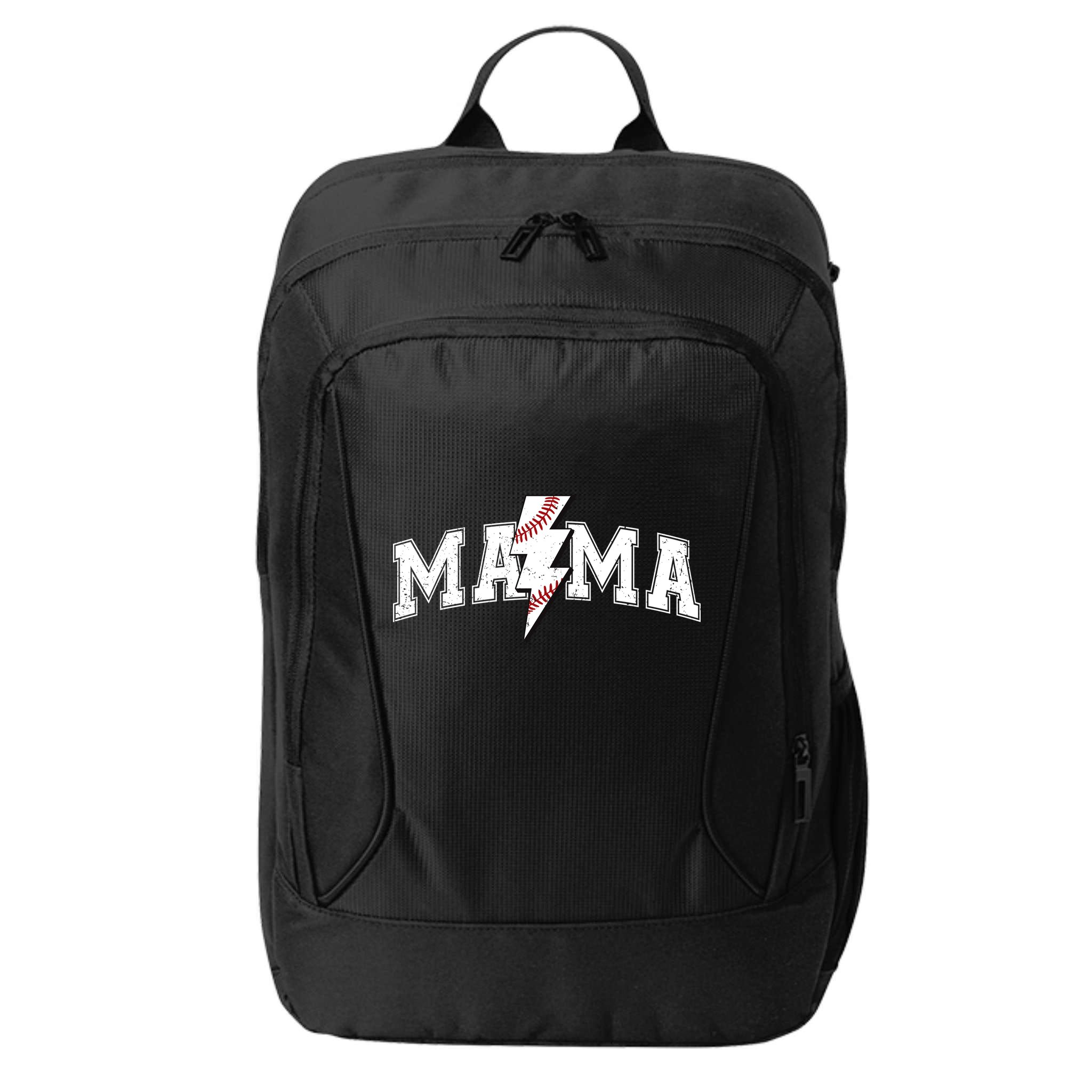 Retro Game Day Baseball Mama Mom Sport Lover City Backpack
