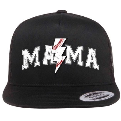Retro Game Day Baseball Mama Mom Sport Lover Flatbill Hat