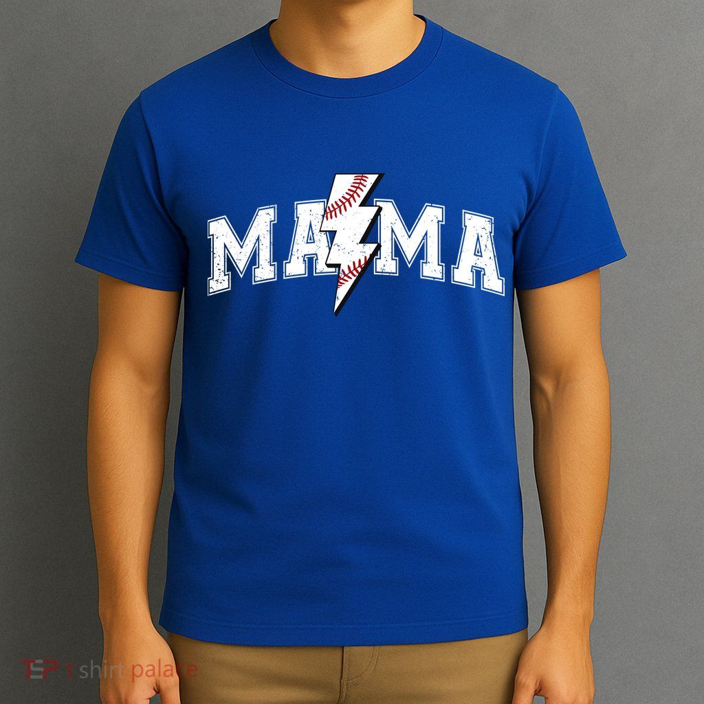 Retro Game Day Baseball Mama Mom Sport Lover T-Shirt