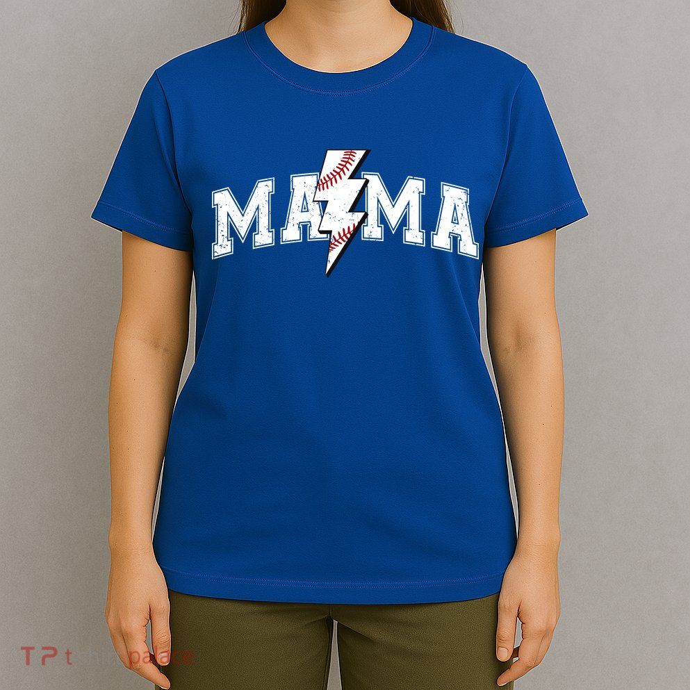 Retro Game Day Baseball Mama Mom Sport Lover T-Shirt