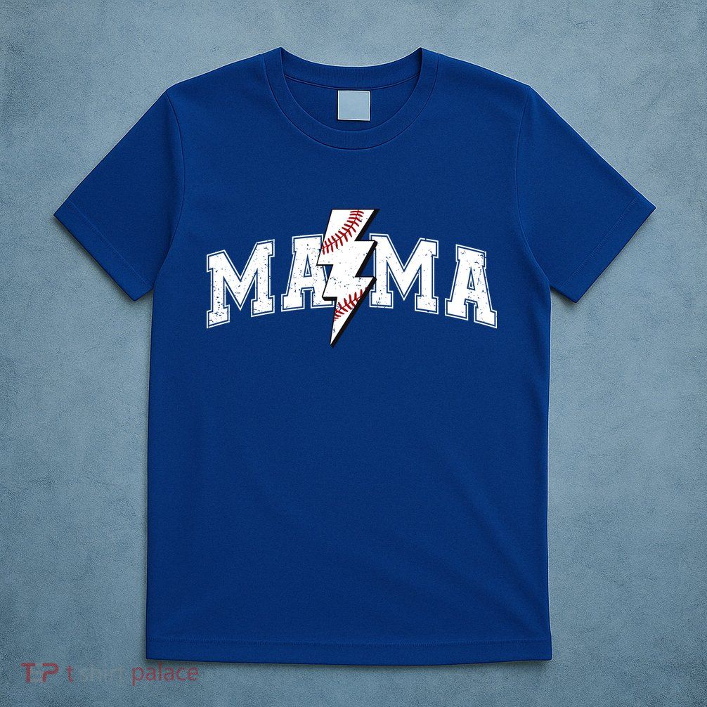 Retro Game Day Baseball Mama Mom Sport Lover T-Shirt
