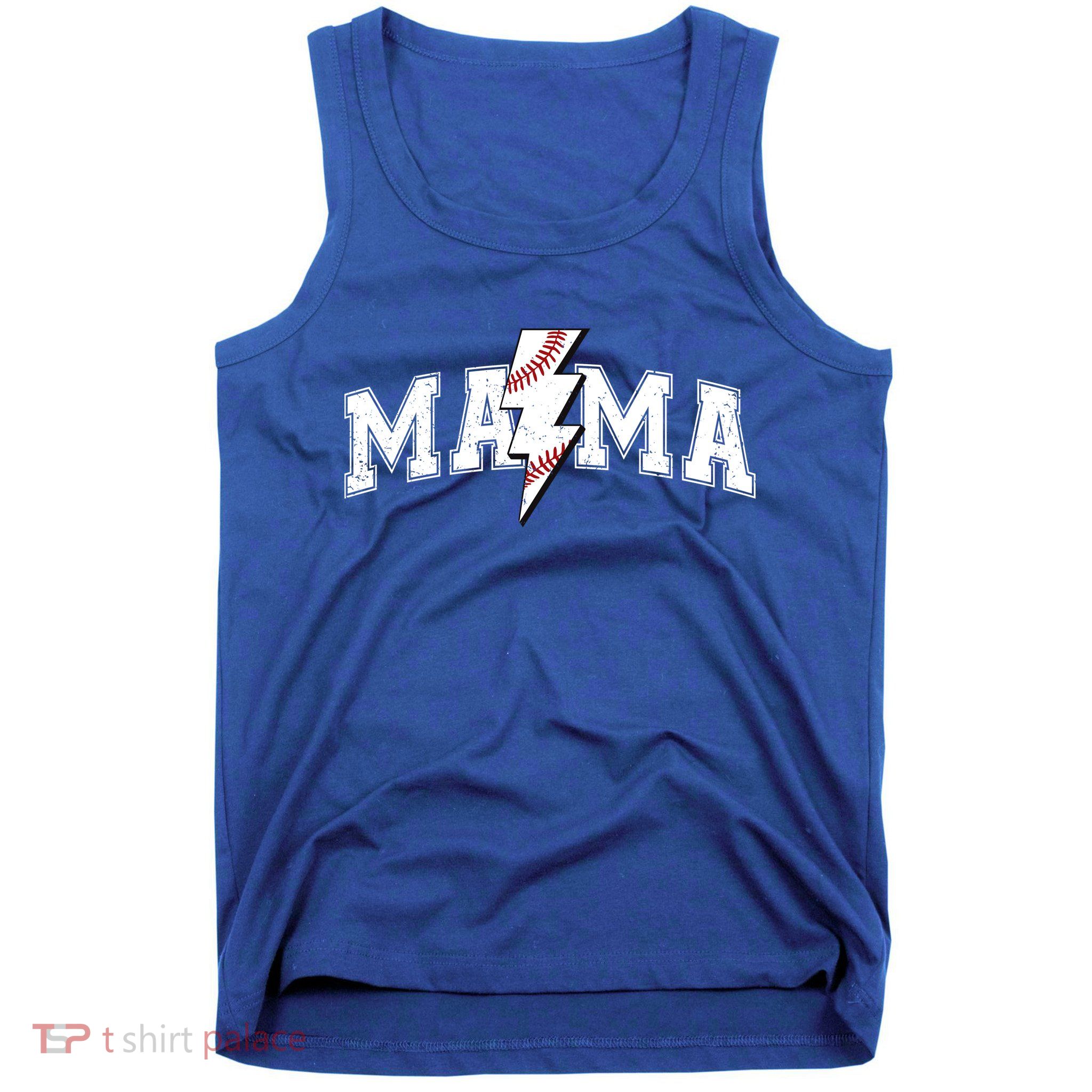 Retro Game Day Baseball Mama Mom Sport Lover Tank Top