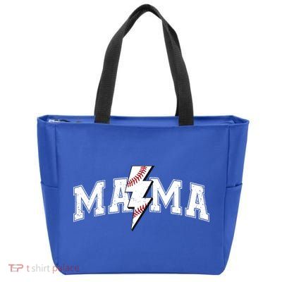 Retro Game Day Baseball Mama Mom Sport Lover Zip Tote Bag