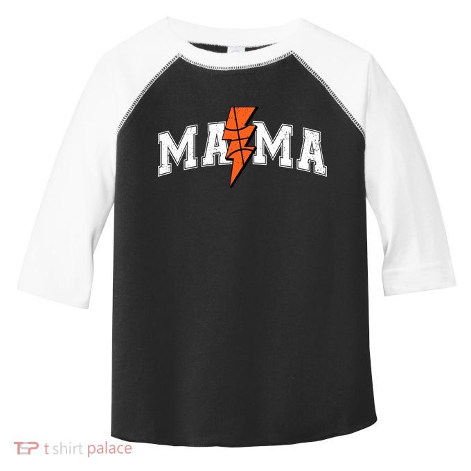 Retro Game Day Basketball Mama Mom Sport Lover Toddler Fine Jersey T-Shirt
