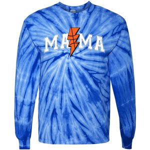 Retro Game Day Basketball Mama Mom Sport Lover Tie-Dye Long Sleeve Shirt