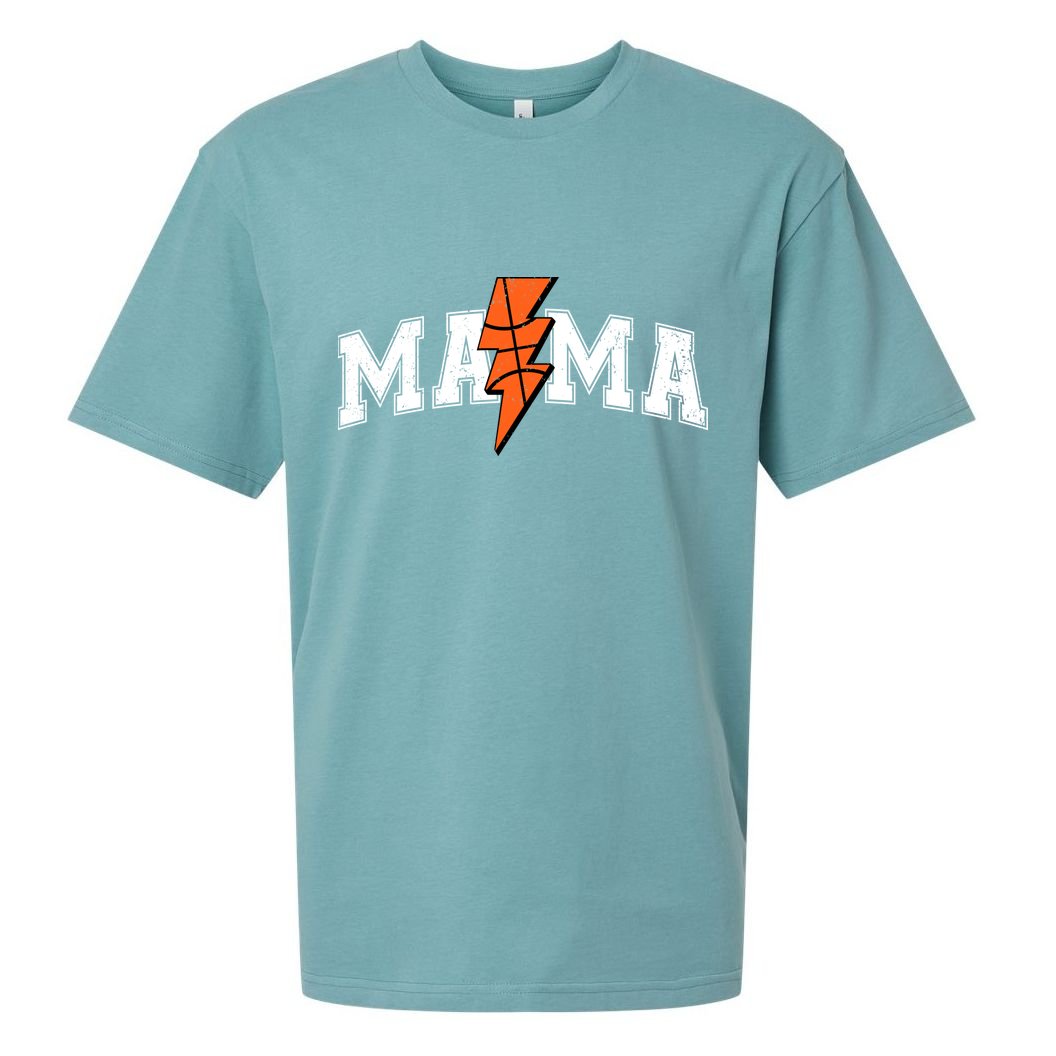 Retro Game Day Basketball Mama Mom Sport Lover Sueded Cloud Jersey T-Shirt