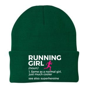 Running Girl Definition Funny Runner Knit Cap Winter Beanie