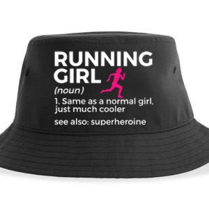 Running Girl Definition Funny Runner Sustainable Bucket Hat