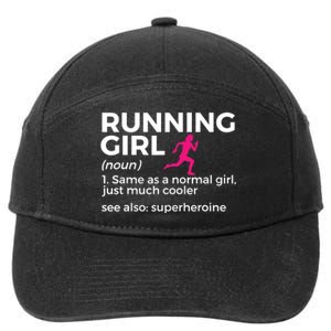 Running Girl Definition Funny Runner 7-Panel Snapback Hat