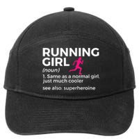 Running Girl Definition Funny Runner 7-Panel Snapback Hat