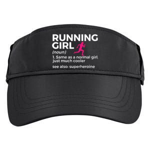 Running Girl Definition Funny Runner Adult Drive Performance Visor