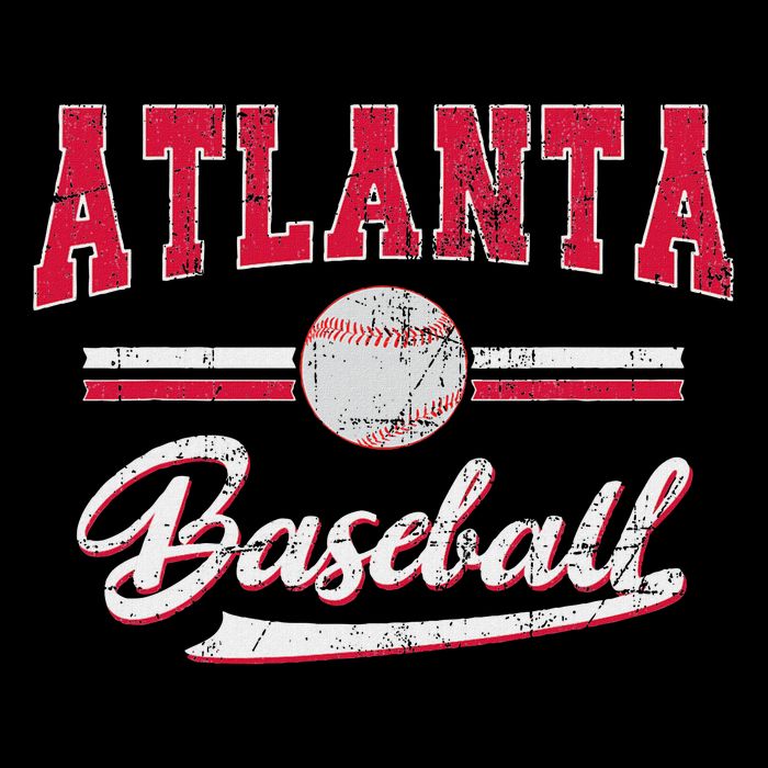 Retro Game Day Vintage Atlanta Baseball Sweatshirt
