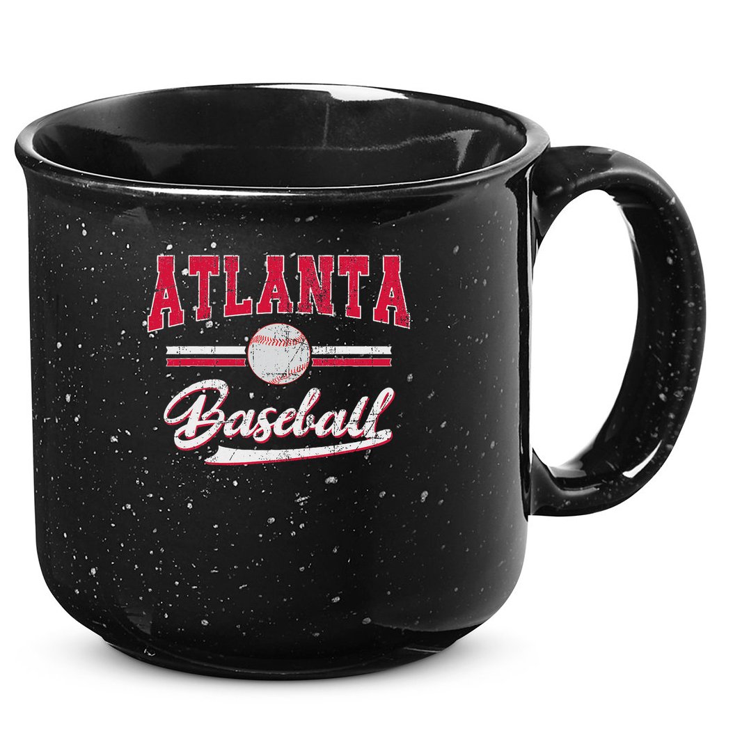 Retro Game Day Vintage Atlanta Baseball 15oz Campfire Ceramic Mug