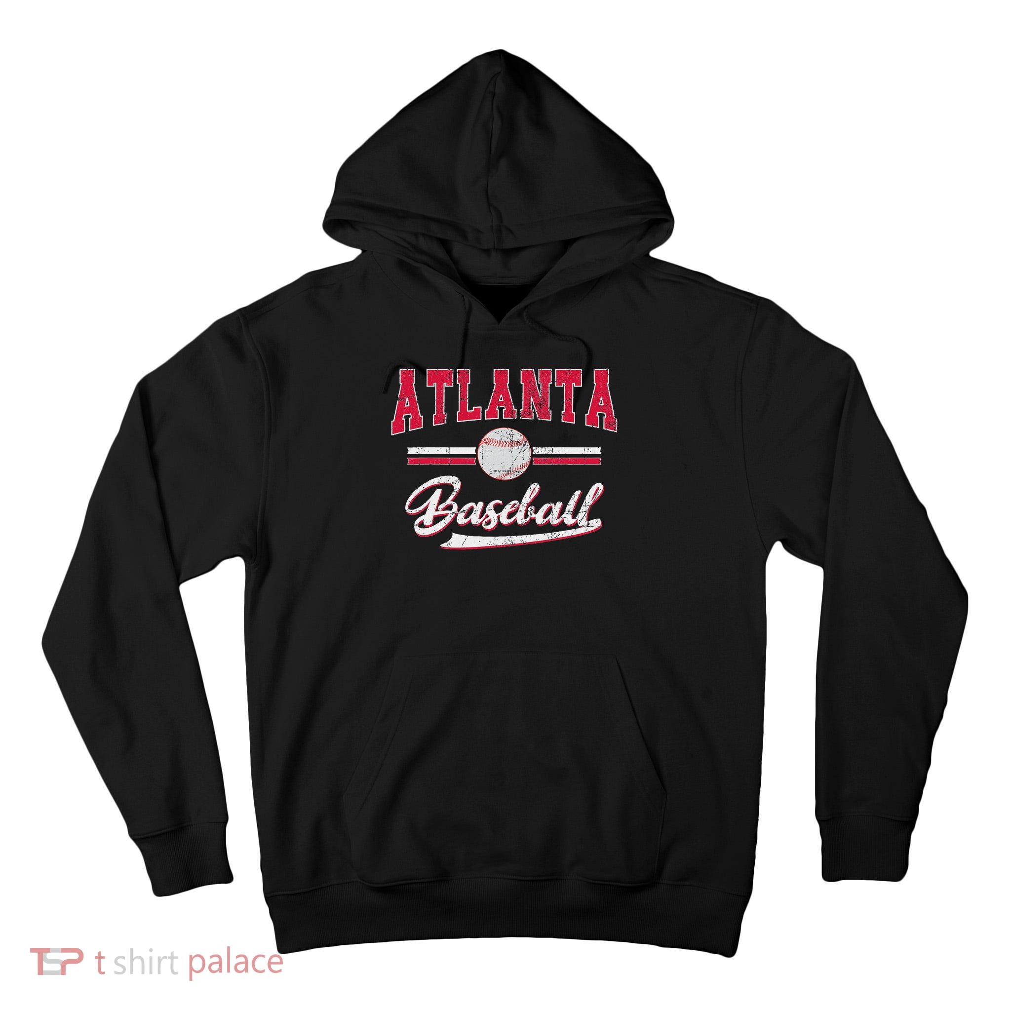 Retro Game Day Vintage Atlanta Baseball Tall Hoodie