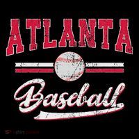 Retro Game Day Vintage Atlanta Baseball Kids T-Shirt